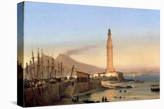 A View of the Lighthouse of Santa Lucia, Naples-Ippolito Caffi-Premier Image Canvas