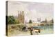 A View of the Pavillon de Flore and the Tuileries from the Seine, Notre Dame, Paris, 1829-David Cox-Premier Image Canvas