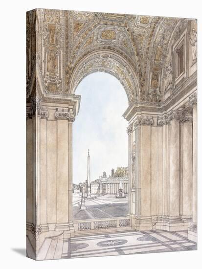 A View of the Piazza San Pietro-Giacomo Quarenghi-Premier Image Canvas