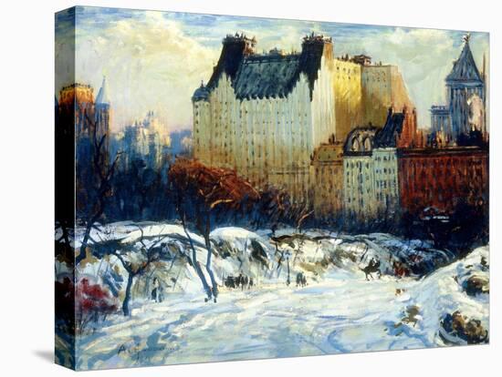 A View of the Plaza from Central Park-Arthur Clifton Goodwin-Premier Image Canvas