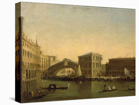 A View of the Rialto Bridge with the Palazzo dei Camerlenghi to the Right-Giuseppe Bernardino Bison-Premier Image Canvas