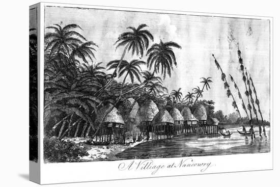 A Village at Nancowry, Nicobar Islands, 1799-null-Premier Image Canvas