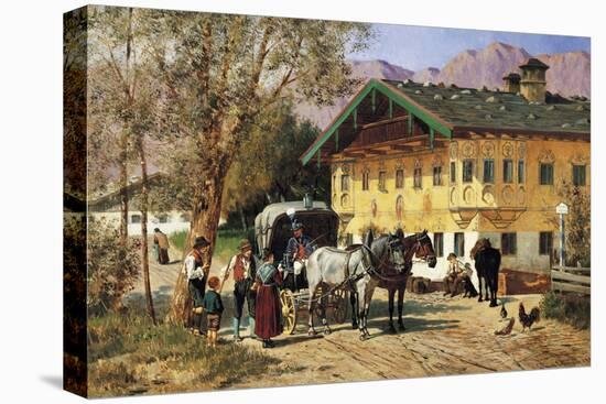 A Village Gathering in Bavaria-Lorenzo Il Quaglio-Premier Image Canvas