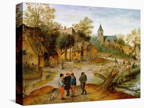 A Village Landscape with Farmers, 1634-Pieter Brueghel the Younger-Premier Image Canvas