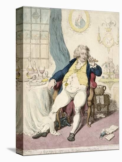 A Voluptuary under the Horrors of Digestion, Published by Hannah Humphrey in 1792-James Gillray-Premier Image Canvas