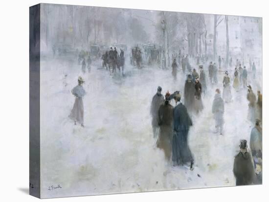 A Walk in the Snow-Lucien Frank-Premier Image Canvas