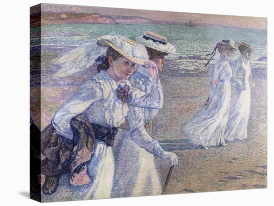 A Walk on the Beach-Theo van Rysselberghe-Premier Image Canvas