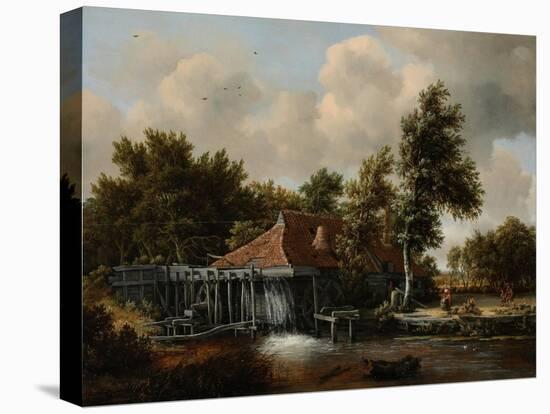 A Watermill, Ca 1665-Meindert Hobbema-Premier Image Canvas