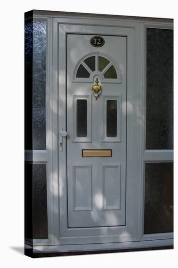 A White Front Door of a Residential House-Natalie Tepper-Stretched Canvas