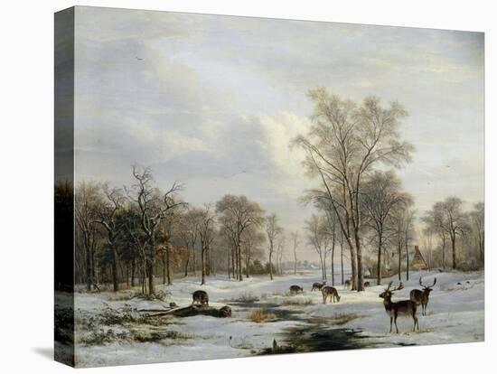 A Winter Landscape-Jacobus-Theodorus Abels-Premier Image Canvas