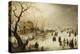 A Winter River Landscape with Figures on the Ice-Hendrik Avercamp-Premier Image Canvas