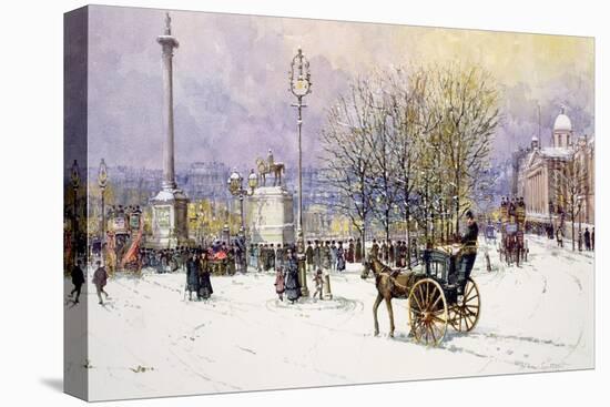 A Winter's Day, Trafalgar Square, C.1897-John Sutton-Premier Image Canvas