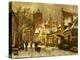 A Winter Street Scene-Willem Koekkoek-Premier Image Canvas