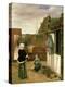 A Woman and a Maid in a Courtyard, c.1660-61-Pieter de Hooch-Premier Image Canvas