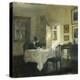 A Woman at a Table in a Dining Room-Carl Holsoe-Premier Image Canvas