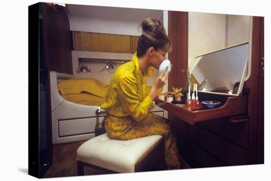A Woman Putting on Some Make Up in a Boat Cabin-Walter Mori-Premier Image Canvas