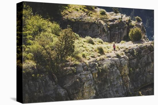 A Woman Running On The Wind Caves Trail, Logan Canyon, Utah-Louis Arevalo-Premier Image Canvas