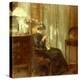 A Woman Sewing in an Interior-Carl Holsoe-Premier Image Canvas
