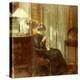 A Woman Sewing in an Interior-Carl Holsoe-Premier Image Canvas