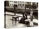 A Woman Weeps at the Roadside Beside Her Worldly Treasures, WWI, Antwerp, Belgium, August 1914-null-Premier Image Canvas