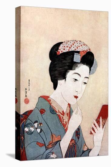 'A Woman with a Beni Brush', c1900-1921.Artist: Hashiguchi Goyo-Hashiguchi Goyo-Premier Image Canvas