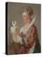 A Woman with a Dog, c.1769-Jean-Honore Fragonard-Premier Image Canvas