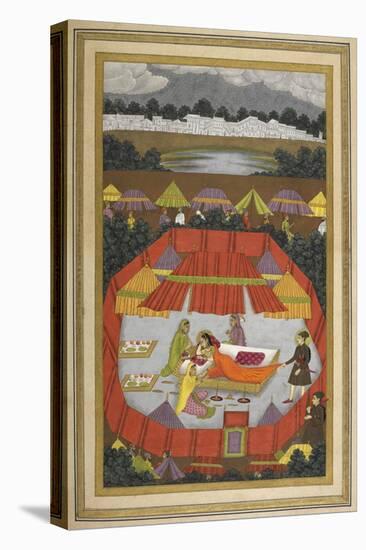 A Woman With Attendants Within an Encampment Of Tents.-Govardhan-Premier Image Canvas