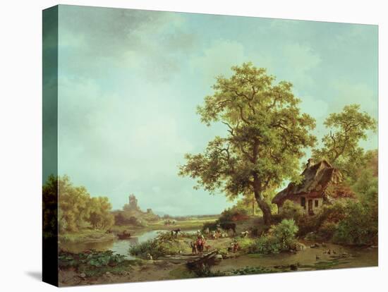 A Wooded Landscape-Frederick Marianus Kruseman-Premier Image Canvas