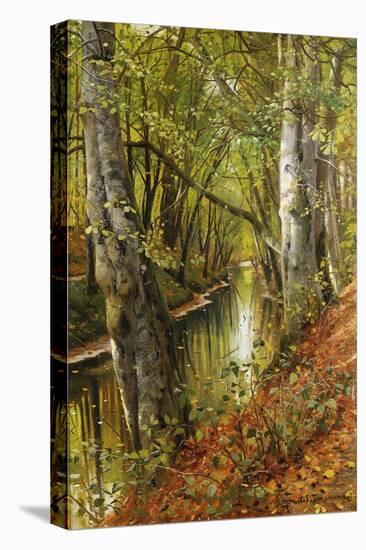 A Wooded River Landscape, 1893-Peder Mork Monsted-Premier Image Canvas