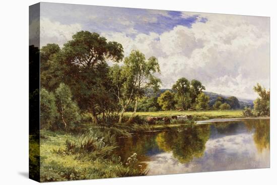 A Wooded River Landscape with Cattle-Henry Parker-Premier Image Canvas