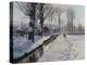 A Wooded Winter Landscape, Brondbyvester-Peder Mork Monsted-Premier Image Canvas