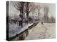 A Wooded Winter Landscape, Brondbyvester-Peder Mork Monsted-Premier Image Canvas