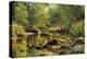 A Woodland River in Summer-Peder Monsted-Stretched Canvas