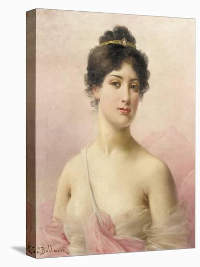 A Young Beauty (Oil on Canvas)-Jules Frederic Ballavoine-Premier Image Canvas