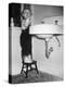 A Young Girl Brushes Her Teeth at the Sink, Ca. 1955-null-Premier Image Canvas