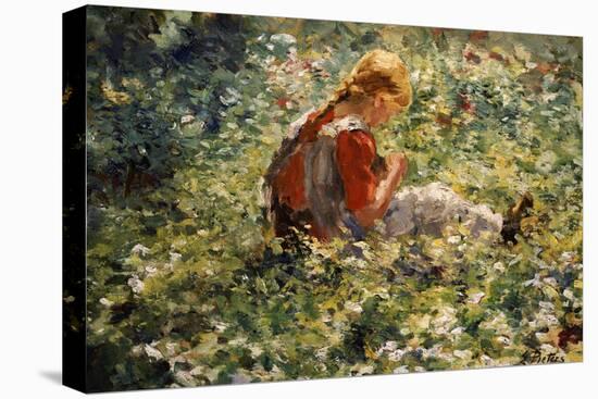 A Young Girl in a Flower Garden-Evert Pieters-Premier Image Canvas