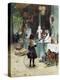 A Young Girl in the Jardins Des Champs Elysees-Victor Gilbert-Premier Image Canvas