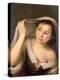 A Young Girl Raising Her Veil-Bartolome Esteban Murillo-Premier Image Canvas