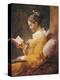 A Young Girl Reading-Jean-Honoré Fragonard-Stretched Canvas