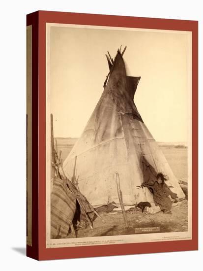 A Young Oglala Girl Sitting in Front of a Tipi-John C. H. Grabill-Premier Image Canvas