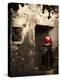 A Young Spanish Woman Wearing Traditional Flamenco Dress Standing in a Doorway to an Old Building-Steven Boone-Premier Image Canvas