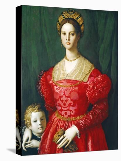 A Young Woman and Her Little Boy, C.1540-Agnolo Bronzino-Premier Image Canvas