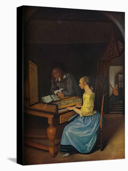 'A Young Woman playing a Harpsichord to a Young Man', 1659-Jan Steen-Premier Image Canvas