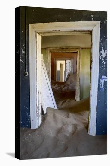 Abandoned House Full of Sand. Kolmanskop Ghost Town, Namib Desert Namibia, October 2013-Enrique Lopez-Tapia-Premier Image Canvas