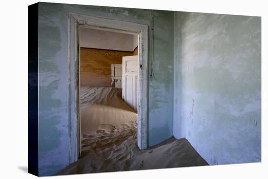 Abandoned House Full of Sand. Kolmanskop Ghost Town, Namib Desert Namibia, October 2013-Enrique Lopez-Tapia-Premier Image Canvas