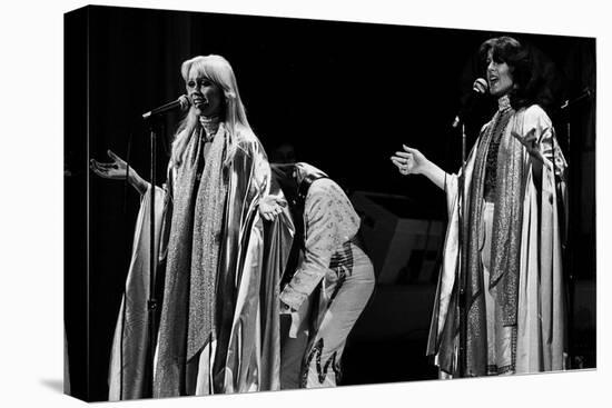 Abba Swedish Pop Group During Their Tour in Britain in Birmingham Anna and Frieda-null-Premier Image Canvas