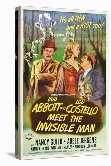 Abbott And Costello Meet the Invisible Man, Bud Abbott, Adele Jergens, Lou Costello, 1951-null-Stretched Canvas