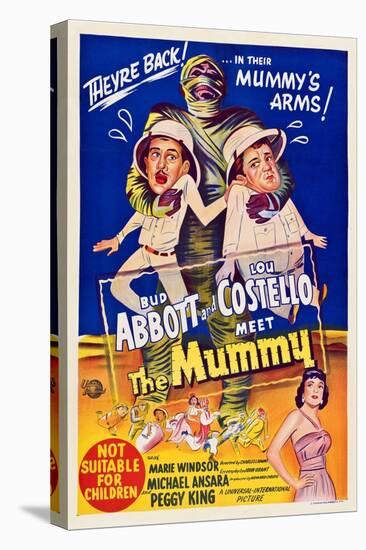 Abbott And Costello Meet the Mummy, Eddie Parker, Bud Abbott, Lou Costello, Marie Windsor, 1955-null-Stretched Canvas