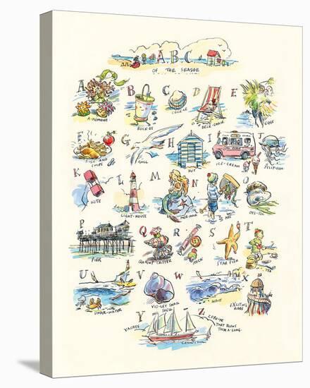 ABC of The Seaside-Claire Fletcher-Stretched Canvas