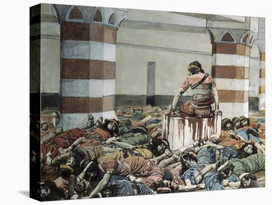 Abimelech Slays His Seventy Brethren-James Jacques Joseph Tissot-Premier Image Canvas